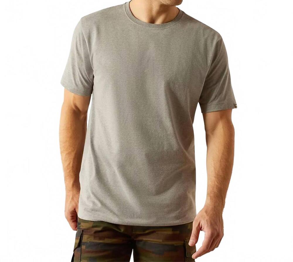 NEW ARIAT men's rebar cotton t-shirt in grey heather